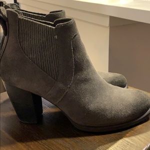 Partially fleece lined gray Ugg booties